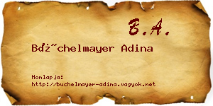Büchelmayer Adina névjegykártya